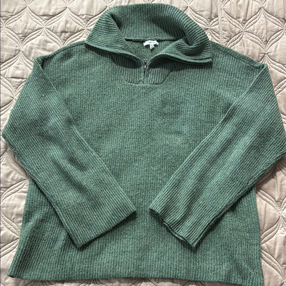 Cozy Green Ribbed Sweater